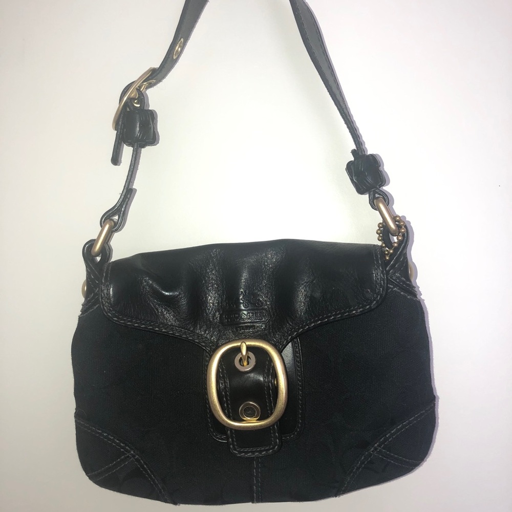 coach black jacquard bag